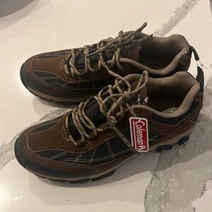 NWT Coleman Men's Brown and Black Trail Walking Shoes Size 10M